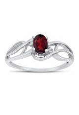 lovely white gold oval garnet gemstone birthstone baby ring